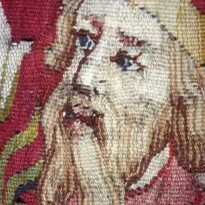 Détail de la tapisserie de l’Apocalypse, roi