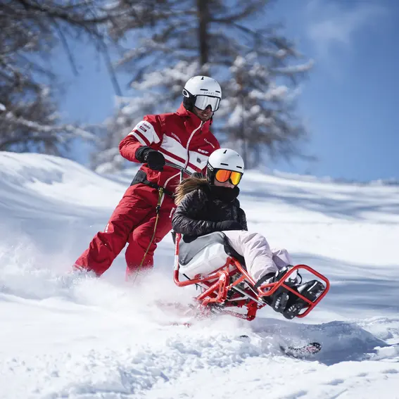 ESF-Flaine-Handiski-Descente-Poudreuse