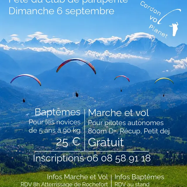 Ça plane à Cordon - Fête du club de parapente_Cordon