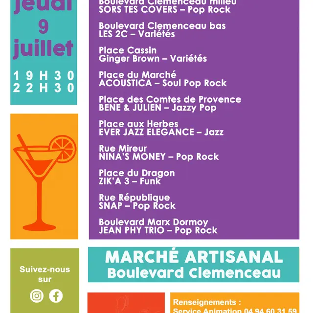 Apéro Concerts - Marché nocturne_Draguignan
