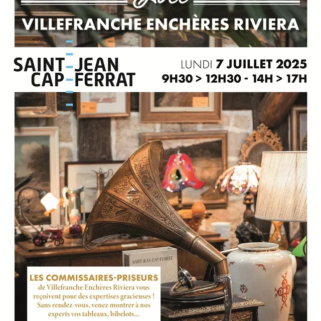 Journée d'expertises gracieuses avec Villefranche Enchères Riviera_Saint-Jean-Cap-Ferrat