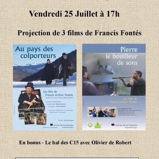 Projection de 3 films de F. Fontés_Génat