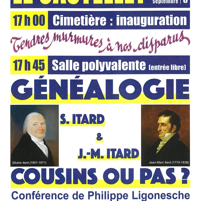 Conférence généalogie S. Itard et J-M Itad cousins ou pas ?_Le Castellet