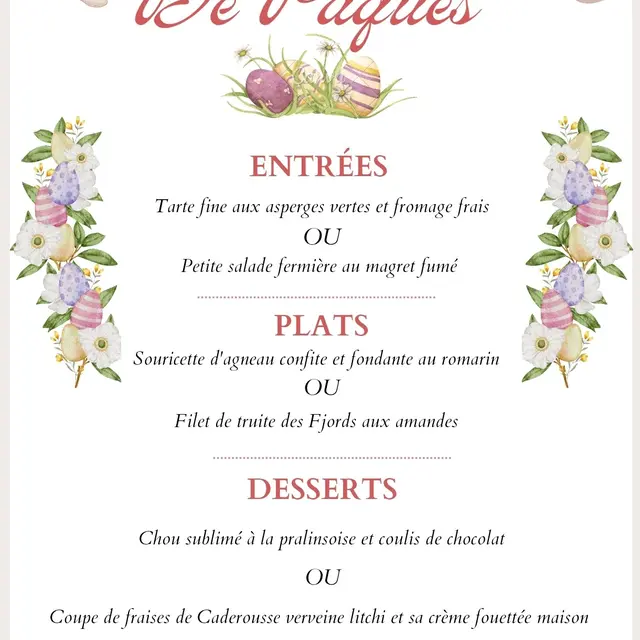 Pâques au restaurant l'Amarena_Orange