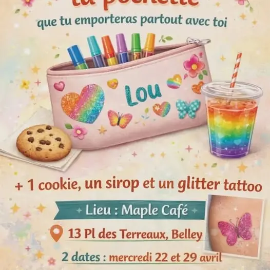 Atelier customisation d'une pochette au Maple Café_Belley