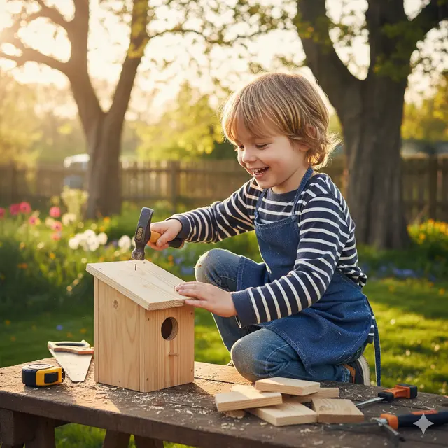 Atelier enfant Création d'un nichoir à oiseau à Villaverde_Grimaud