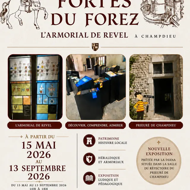 Expo « Places fortes médiévales foréziennes / Armorial de Revel « _Champdieu