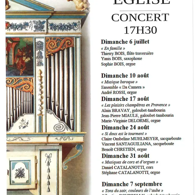 Concert  Musiques de cors et d'orgues- Les amis de l'orgue de Dauphin_Dauphin