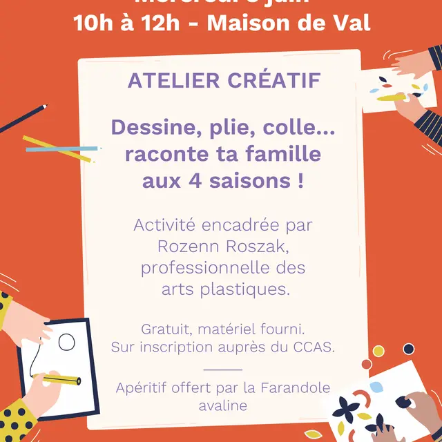Atelier créatif : raconte ta famille aux 4 saisons_Val-d'Isère