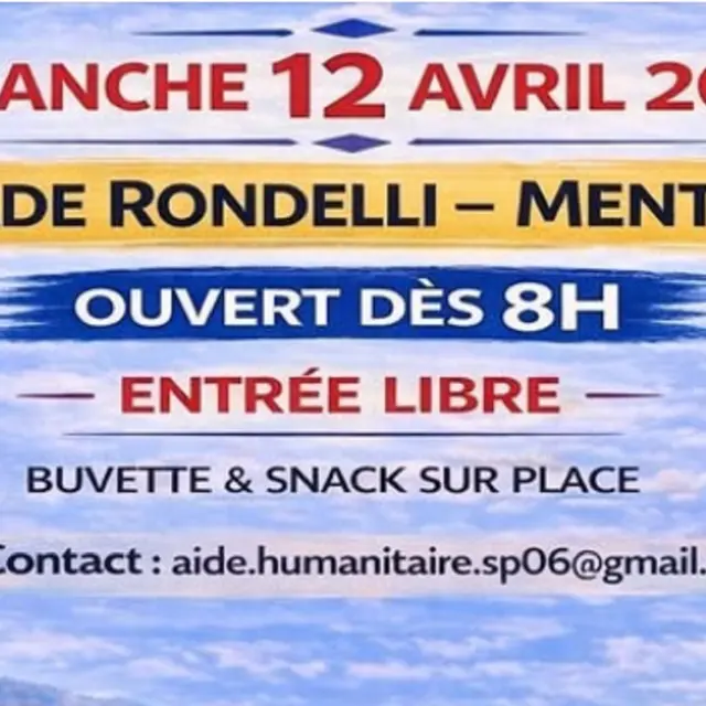 Vide grenier - Aide humanitaire Sapeurs Pompiers_Menton
