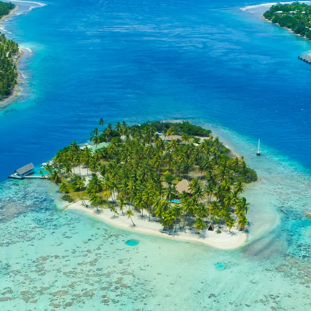 Motu Fara vue du ciel - Motu Fara Private Island Rangiroa