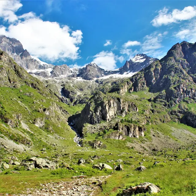 Boucle du Pigeonnier dans le cirque du Gioberney