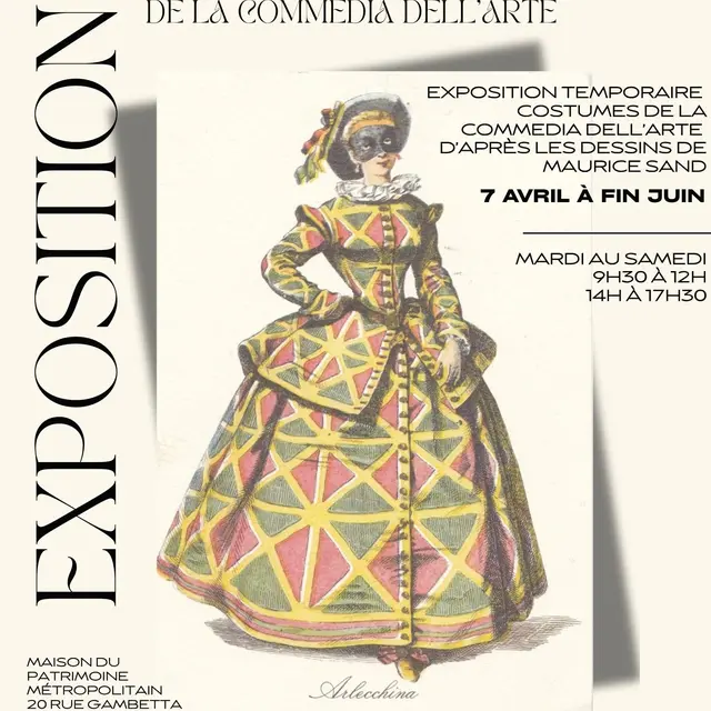 Exposition costumes sur la Commedia Dell'Arte, d'après les dessins de Maurice Sand_Ollioules