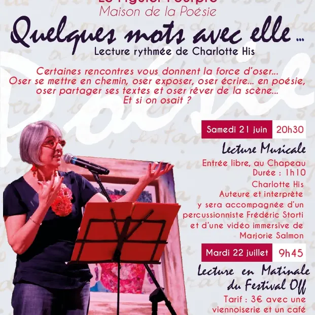 Lecture : Quelques mots avec elle.. Charlotte His