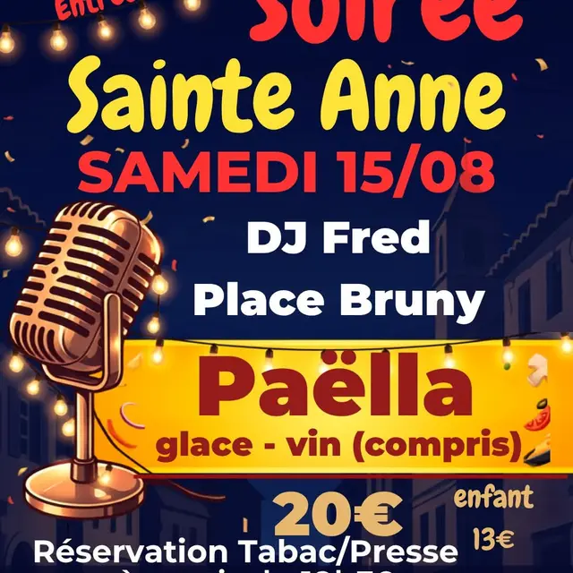 Repas : Paëlla | Fête de la Sainte Anne_Entrecasteaux
