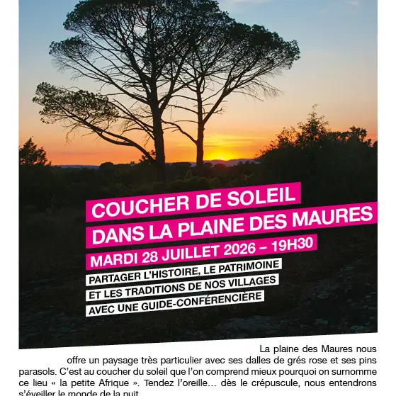 Balade commentée Coucher de soleil dans la plaine des Maures_Le Cannet-des-Maures