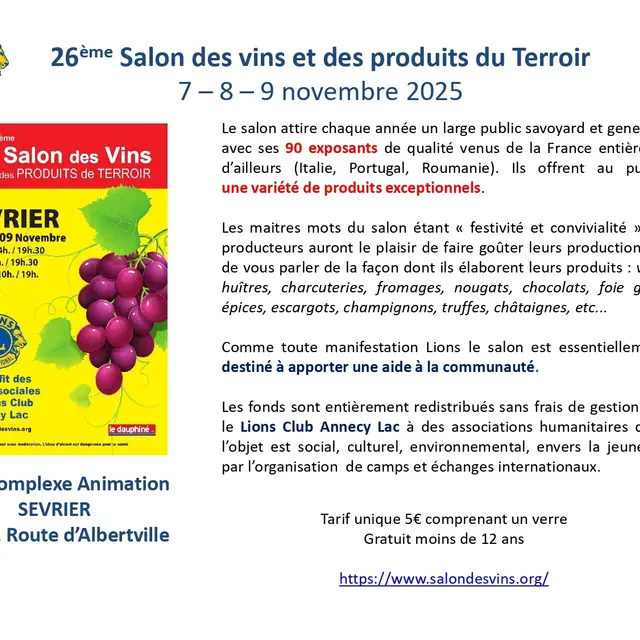 Salon des Vins et Produits du Terroir_Sevrier