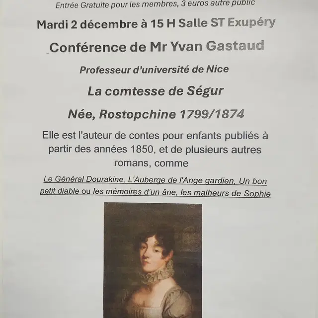 Conférence de Mr. Yvan Gastaud_Menton