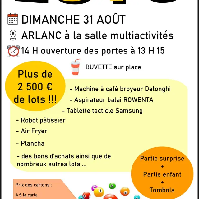 Loto de la chasse de la Chapelle-Geneste _Arlanc