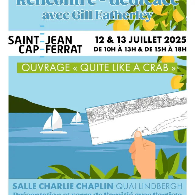Rencontre et dédicaces avec Gill Eatherley, ouvrage “Quite like a Crab”_Saint-Jean-Cap-Ferrat