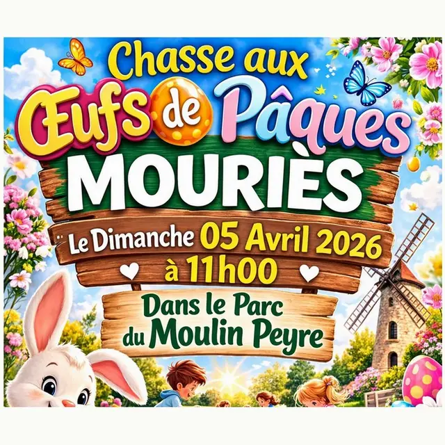 Chasse aux oeufs de Pâques à Mouriès 05.04.26