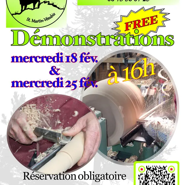 Démonstrations Gratuites Tournage sur bois et Gravure laser_Saint-Martin-Vésubie