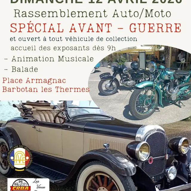 Journée des Véhicules d'Époque à Barbotan-les-Thermes_Cazaubon
