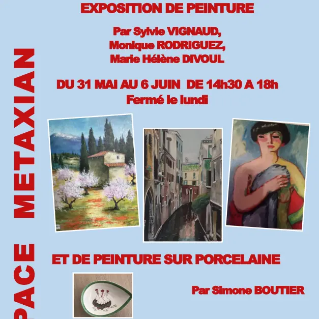 Exposition de peinture et de peinture sur porcelaine