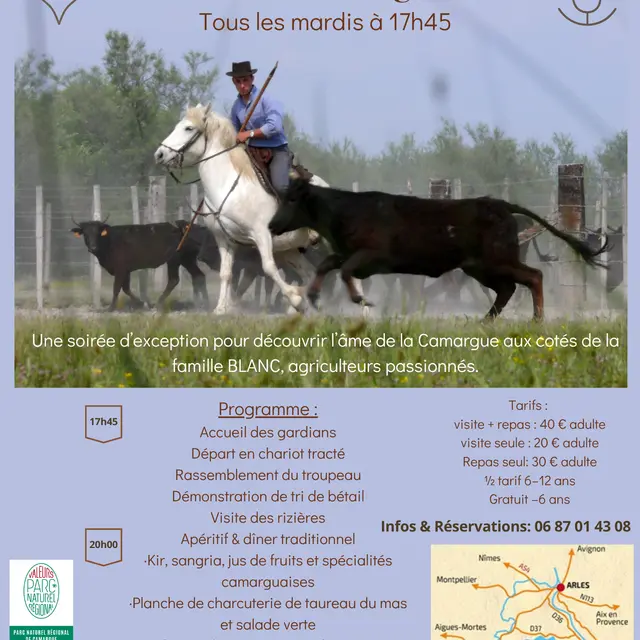 Soirée Camarguaise à la manade Blanc_Arles