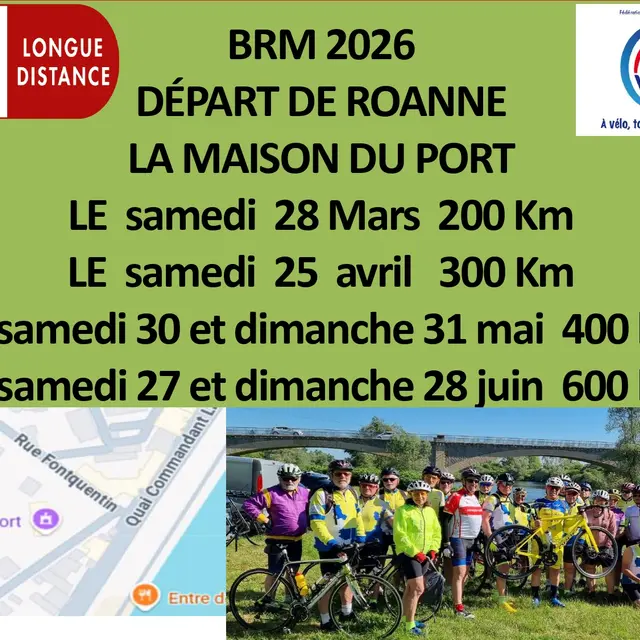 Brevet des randonneurs mondiaux en vélos 200km_Roanne