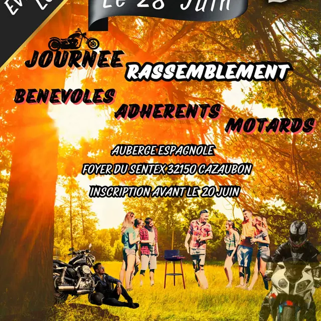 Rassemblement motards et Auberge Espagnole au Sentex des Chevaliers du Coeur_Cazaubon