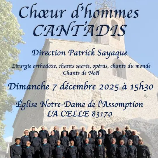Concert : Cantadis - Chœur d'Hommes_La Celle