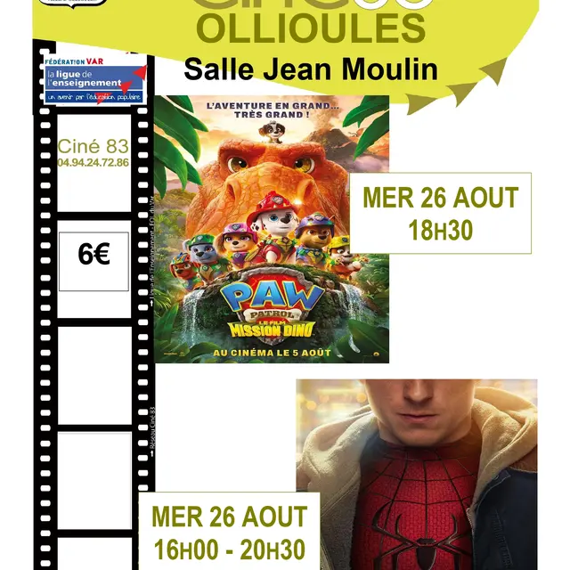 Ciné 83 : projection du film Paw Patrol - Mission Dino_Ollioules