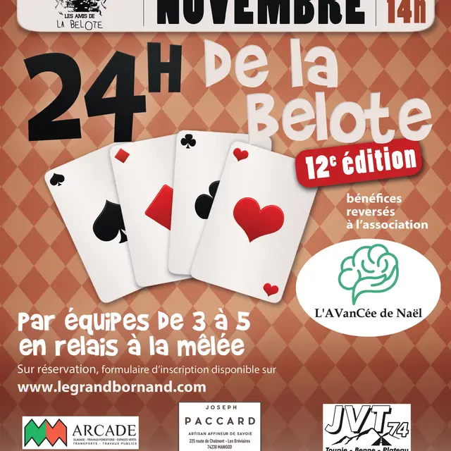 Affiche - Les 24h de la belote - 12ème édition