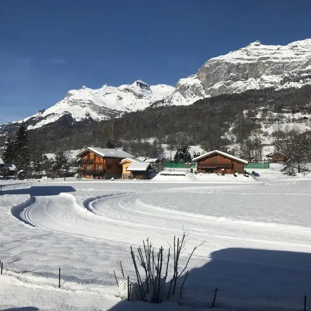 Piste de ski de fond à Servoz