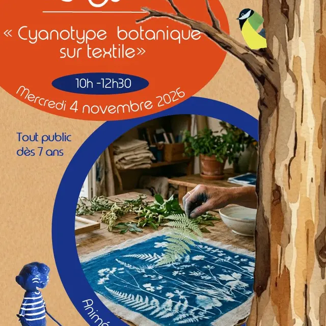 Les ateliers photo : Cyanotype botanique sur textile_Saint-Tropez