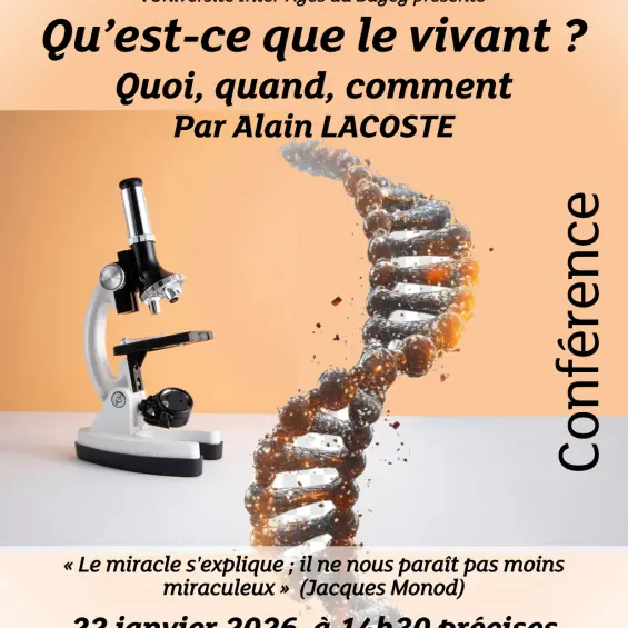 Conférence de l'UIAB : Qu'est ce que le vivant_Belley