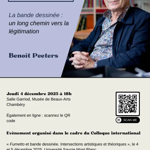Conférence de Benoît Peeters : La bande dessinée, un long chemin vers la légitimation_Chambéry