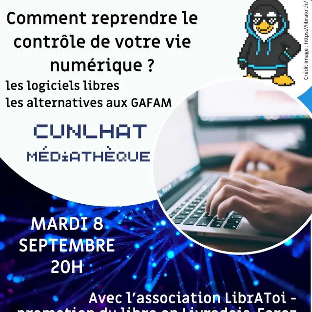 Affiche conférence comment reprendre le controle de votre vie numérique