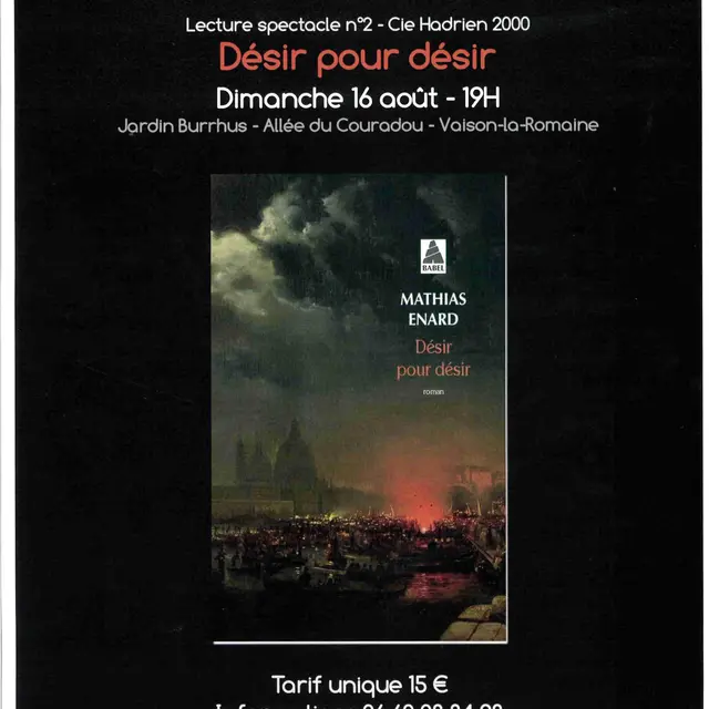Lecture - Désir pour Désir - Les capsules d'Hadrien 2000_Vaison-la-Romaine