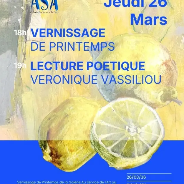 Vernissage de printemps, et lecture poétique de Véronique Vassiliou_Marseille