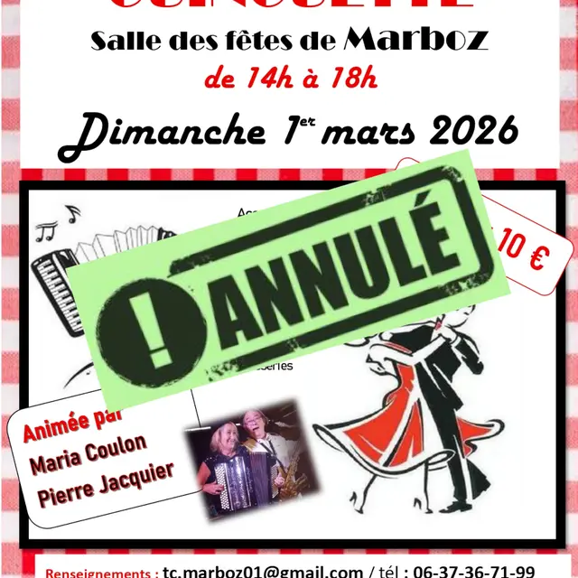 Affiche avec mention annulée