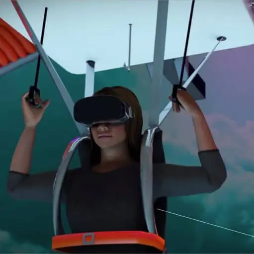 Animation Réalité virtuelle : Simulateur de parapente et de speeriding_Morzine