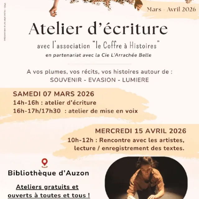 Atelier d'écriture à la bibliothèque d'Auzon_Auzon