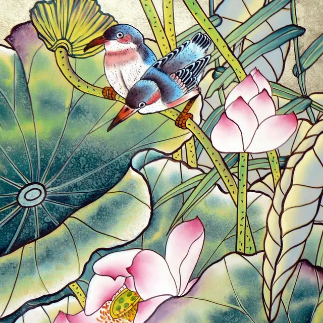 Peinture sur soie_Le Chambon-sur-Lignon