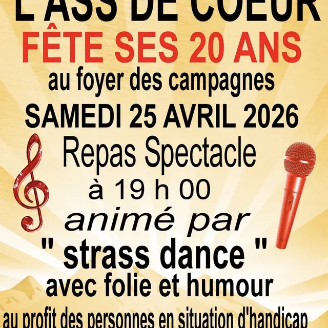 Soirée de l'Ass de Coeur  fête ses 20 ans avec Strass dance à Villelaure_Villelaure