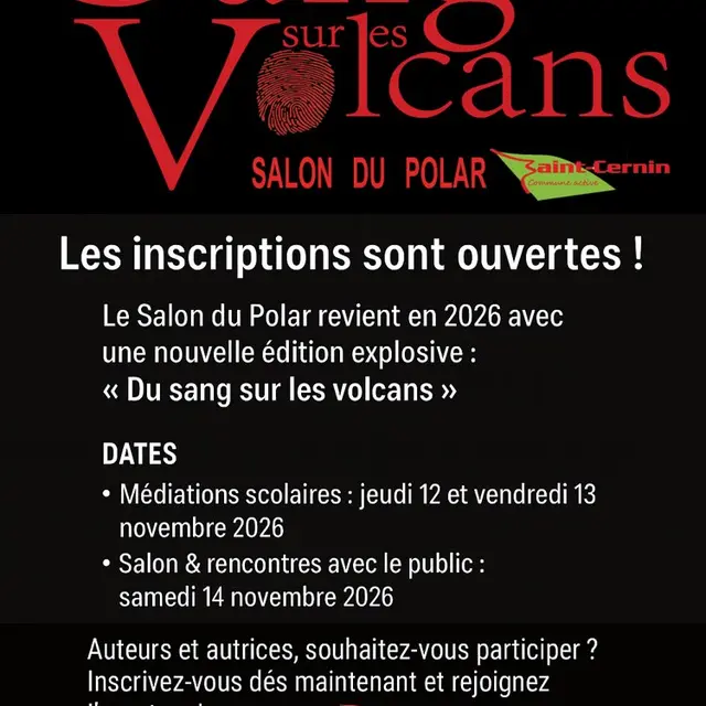 Salon du polar, du sang sur les volcans, 11ème édition_Saint-Cernin