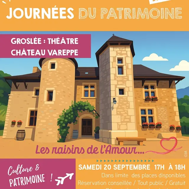 Théâtre au Château de Vareppe : les raisons de l'amour_Groslée-Saint-Benoit