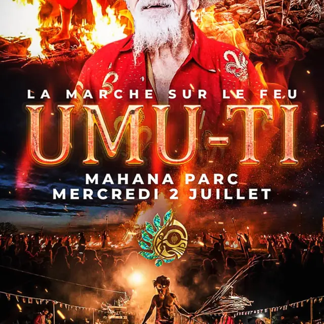 Umu ti (Marche sur le feu) - Mahana parc_Paea