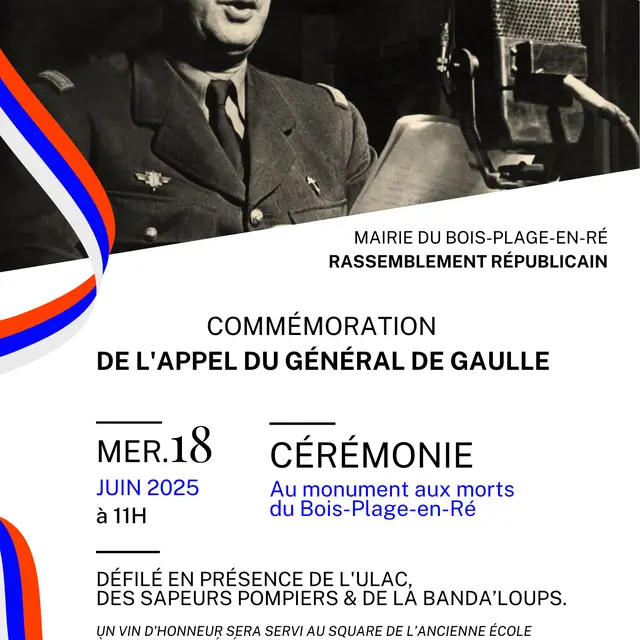 Commémoration de l'appel du Général de Gaulle_Le Bois-Plage-en-Ré